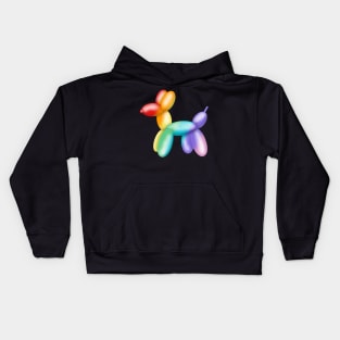 Rainbow balloon dog Kids Hoodie